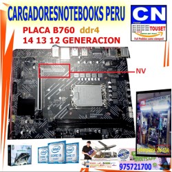 placa b760 ddr4 nv 12va 13va 14va generacion