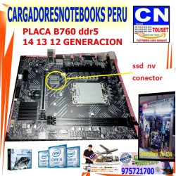 placa b760 ddr5 nv 12va 13va 14va generacion