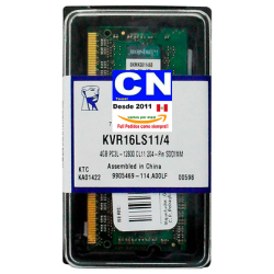 RAM MEMORIA SODIMM DDR3L 4GB 1600 BUSS KINGSTON LAPTOP