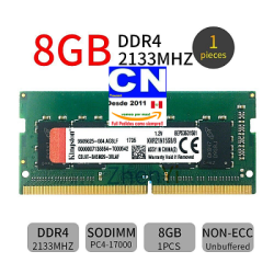 RAM MEMORIA SODIMM DDR4 8GB 2133 BUSS KINGSTON LAPTOP