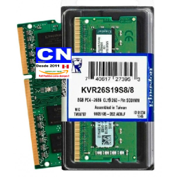 RAM MEMORIA SODIMM DDR4 8GB 2666 BUSS KINGSTON LAPTOP