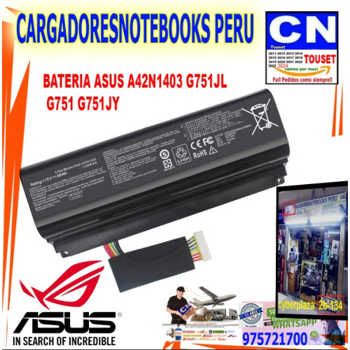 BATERIA ASUS A42N1403 88Wh 15V 8 CELDAS G751 G751J INT