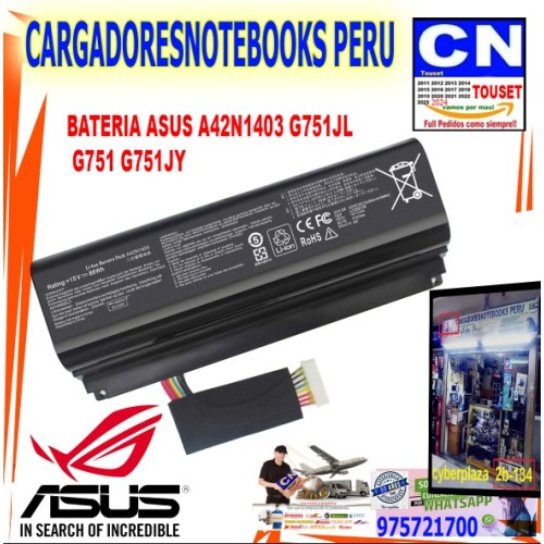 BATERIA ASUS A42N1403 G751JL G751 G751JY