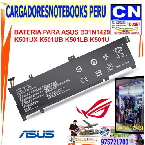 BATERIA ASUS B31N1429 K501UX K501UB K501LB K501U