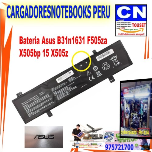 Bateria Asus B31n1631 F505za  X505bp 15 X505z