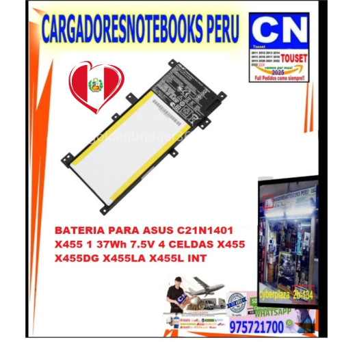 Batería Asus C21N1401 X455 X455L X455LA X455LD en Perú | Precio