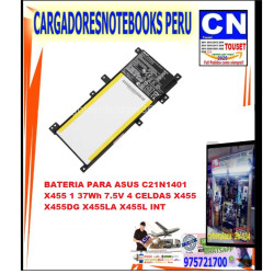 BATERIA ASUS C21N1401 X455 X455 X455DG X455LA X455L INT