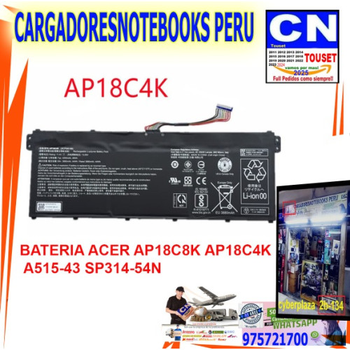 BATERIA COMPATIBLE PARA ACER AP18C8K AP18C4K