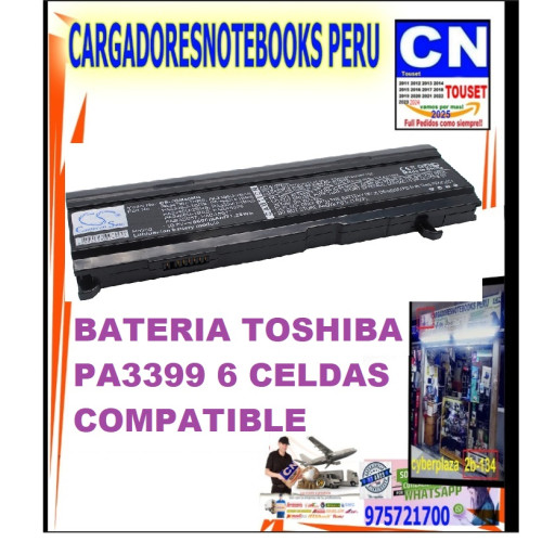 BATERIA TOSHIBA PA3399 6 CELDAS COMPATIBLE