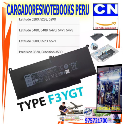 Batería para Laptop Dell F3YGT | Envío en Perú
