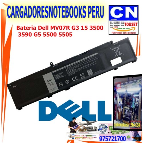 Bateria Dell MV07R G3 15 3500  3590 G5 5500 5505