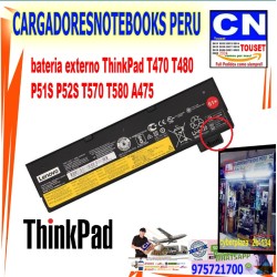 bateria externo ThinkPad T470 T480  P51S P52S T570 T580 A475