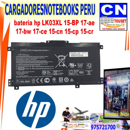 BATERIA HP LK03XL 17-AE 15-BP 17-BW 17-CE 15-CN 15-CP 15-CR