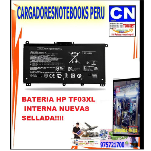 BATERIA PARA LAPTOP HP TF03XL HP PAVILION 15-CD