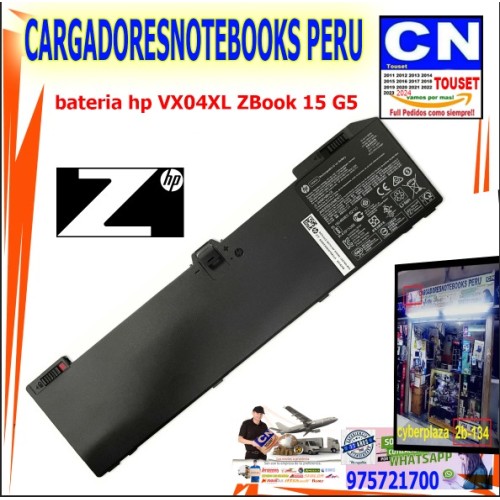 bateria hp VX04XL ZBook 15 G5