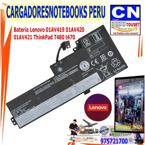 Bateria Lenovo 01AV419 01AV420  01AV421 ThinkPad T480 t470