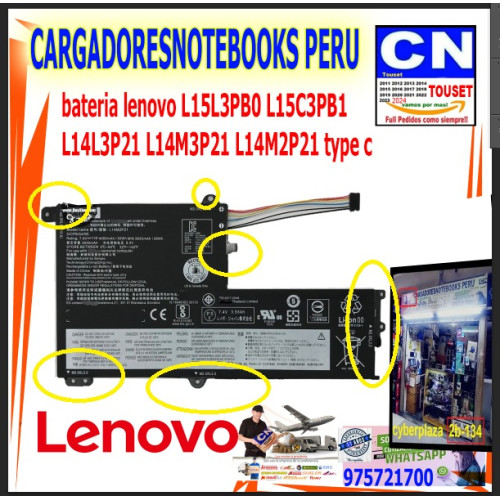 BATERIA LENOVO L15M3PB0 -L15L3PB0 l14l3p21 l14m3p21