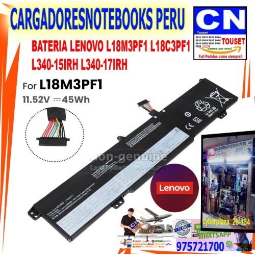 BATERIA LENOVO L18M3PF1 L18C3PF1 L340-15IRH L340-17IRH