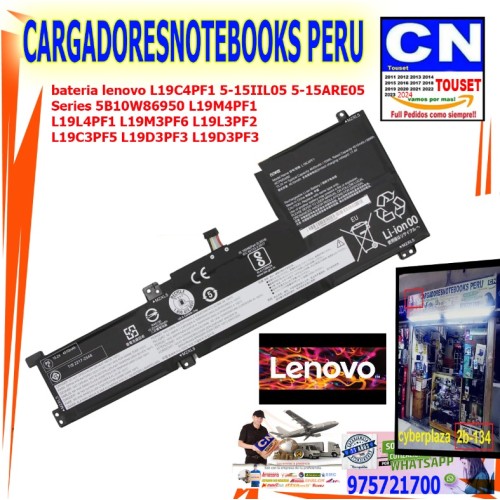 bateria lenovo L19C4PF1 5-15IIL05 5-15ARE05  Series 5B10W86950