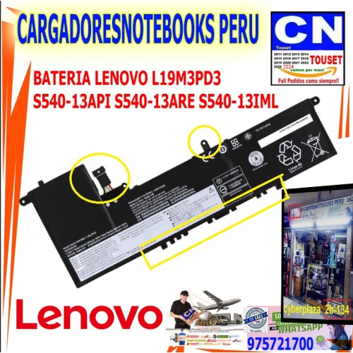 BATERIA LENOVO L19M3PD3  S540-13API S540-13ARE S540-13IML