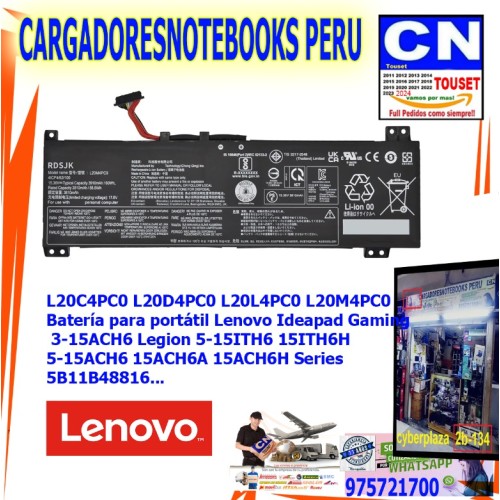 bateria lenovo L20C4PC0 L20D4PC0 L20L4PC0 L20M4PC0 Gaming 3-15ACH6 Legion 5-15ITH6