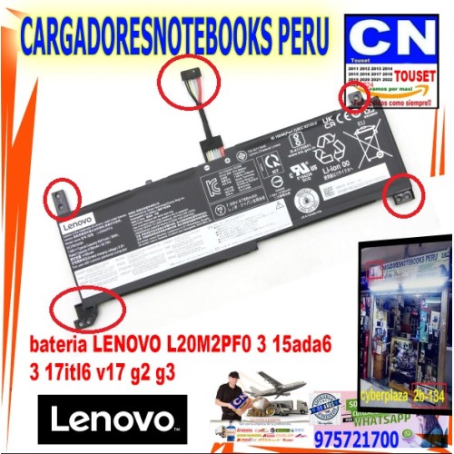 bateria LENOVO L20M2PF0 3 15ada6 3 17itl6 v17 g2 g3