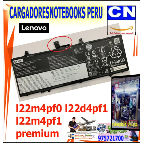 Batería Lenovo L22M4PF0 L22D4PF1 L22M4PF1 60Wh | Perú