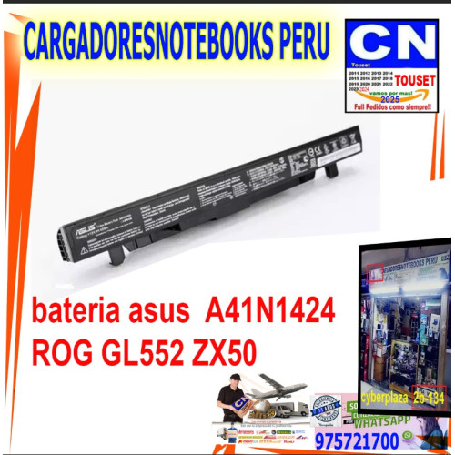 BATERIA PARA ASUS A41N1424 ROG G752VL GL552 GL552VW ZX50
