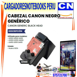 CABEZAL CANON NEGRO GENÉRICO g1100 CABEZAL CANON NEGRO GENÉRICO g1100
