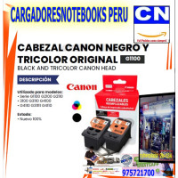 CABEZAL CANON NEGRO Y TRICOLOR ORIGINAL g1100