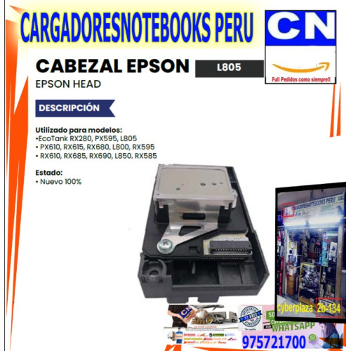 CABEZAL EPSON EcoTank RX280, PX595, L805
