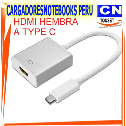 Cable Adaptador De Puerto Usb Tipo C Macho a Puerto Hdmi Hembra Cable Adaptador De Puerto Usb Tipo C Macho a Puerto Hdmi Hembra