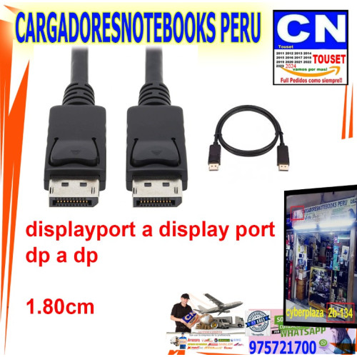 Cable Genérico displayport a displayport 1 8 m negro