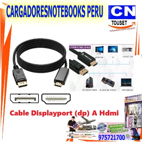 cable displayport a hdmi