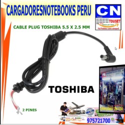 CABLE PLUG TOSHIBA 5.5 X 2.5 MM