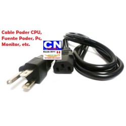 Cable Poder CPU Fuente Poder Pc Monitor Y MAS