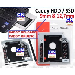 Caddy  SLIM Y GRUESA PARA SSD HDD 2.5 pulgadas