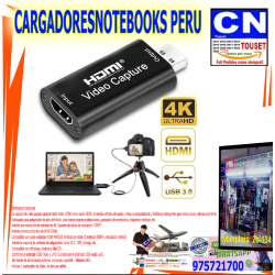 Capturador De Video HDMI 4K Capturadora USB 3.0 streamer