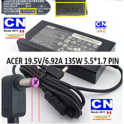 Cargador Acer 19 V. 6.92A. 135w. 5.5x1.7mm ORIGINAL