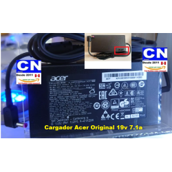 Cargador Acer 19 V. 7.1 A. 135w. 5.5x1.7mm ORIGINAL
