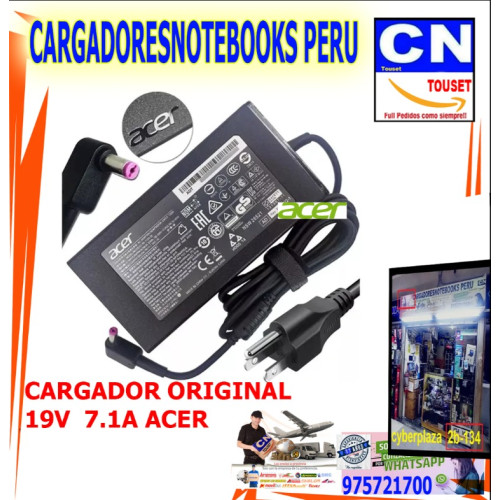 CARGADOR ACER 19.5V 7.1A 135W 5.5x1.7 PUNTA MORADA