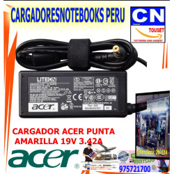 Cargador Acer Punta Amarilla19v 3.42a 65w