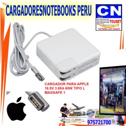 CARGADOR PARA APPLE 16.5V 3.65A 60W TIPO L MAGSAFE 1