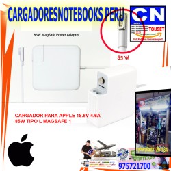 CARGADOR PARA APPLE 18.5V 4.6A  85W TIPO L MAGSAFE 1