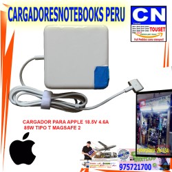 CARGADOR PARA APPLE 18.5V 4.6A 85W TIPO T MAGSAFE 2