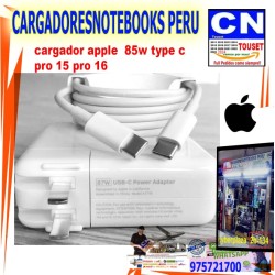 cargador apple 85w type c pro 15 pro 16