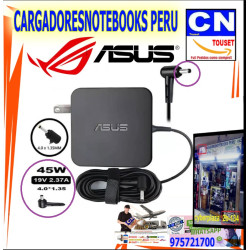 cargador asus 19v 2.37a punta fino 45w generico