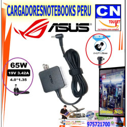 cargador asus 19v 3.42a punta fina 65w original