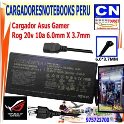 Cargador Asus Gamer  Rog 20v 10a 6.0mm X 3.7mm