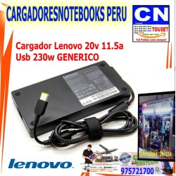 Cargador Lenovo 20v 11.5a Usb 230w GENERICO